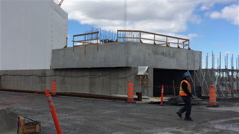 Une semelle du futur pont Champlain Une semelle du futur pont Champlain