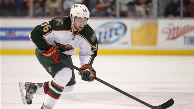 Pierre-Marc Bouchard, alors qu'il arborait encore les couleurs du Wild du Minnesota (1er mars 2013) Pierre-Marc Bouchard, alors qu'il arborait encore les couleurs du Wild du Minnesota (1er mars 2013)