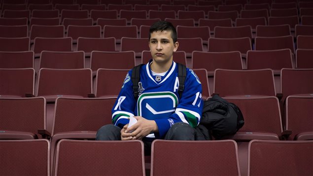 Shergo Kurdi participait à une visite de l'aréna Rogers de Vancouver Shergo Kurdi participait à une visite de l'aréna Rogers de Vancouver