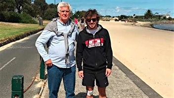 Fernando Alonso au lendemain de son accident à Melbourne Fernando Alonso au lendemain de son accident à Melbourne
