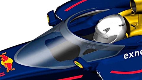 Le prototype du dispositif de protection de l'habitacle Halo proposé par Red Bull Le prototype du dispositif de protection de l'habitacle Halo proposé par Red Bull
