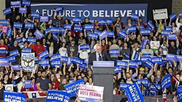 Bernie Sanders chauffe ses partisans dans un discours prononcé à Madison au Wisconsin Bernie Sanders chauffe ses partisans dans un discours prononcé à Madison au Wisconsin