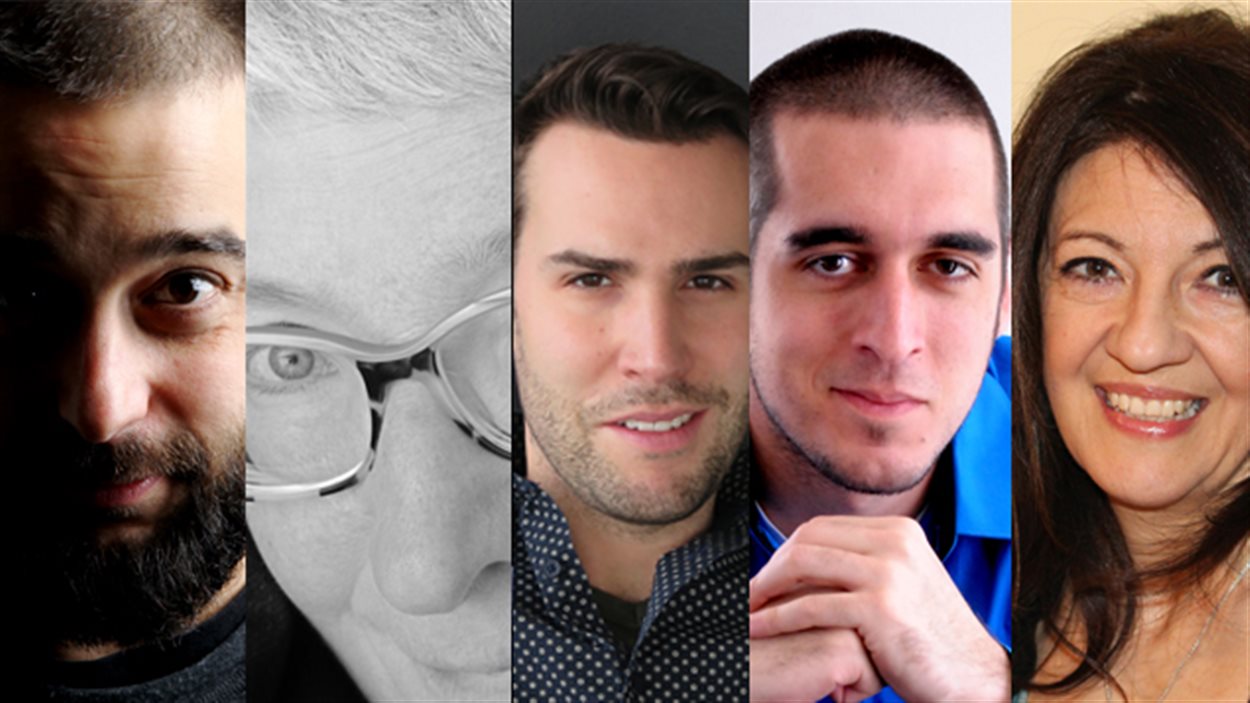Mathieu Blais, Johanne Alice Côté, Laurent Duval, Victor-Olivier Hamel-Morasse et Brigitte Trudel.