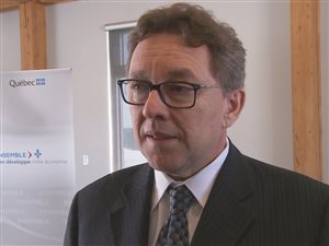 Le ministre Jean D'Amour à Baie-Comeau Le ministre Jean D'Amour à Baie-Comeau