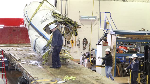 Carcasse de l'avion qui s'est écrasé aux Îles