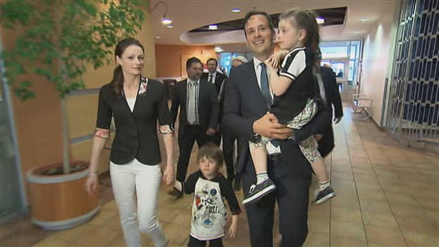 Alexandre Cloutier et sa famille.