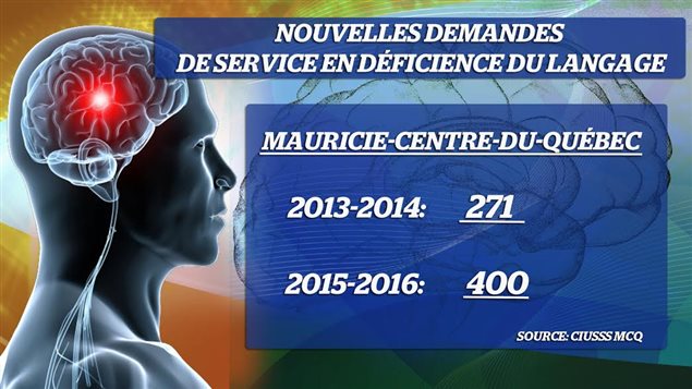 Tableau présensant le nombre de demandes se service en déficience du langage. Tableau présensant le nombre de demandes se service en déficience du langage.