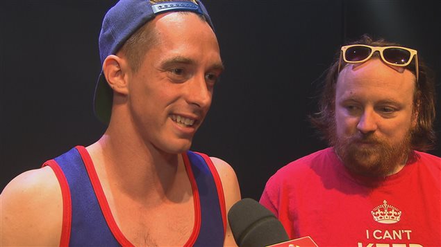 Jocelyn Lebeau et Tommy Lavallée, deux des comédiens dans la pièce « Géolocaliser l'amour » Jocelyn Lebeau et Tommy Lavallée, deux des comédiens dans la pièce « Géolocaliser l'amour »
