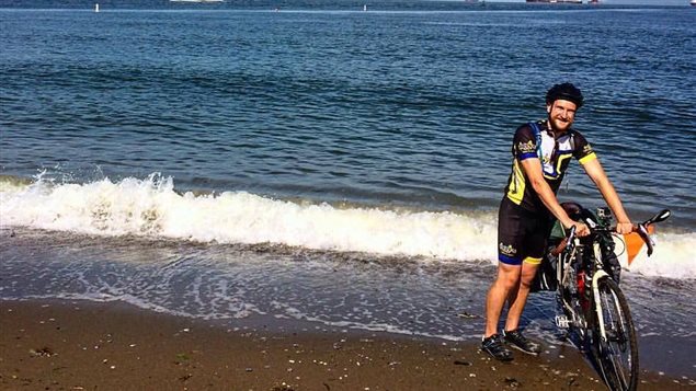 Martin Bauman a quitté Vancouver à bord de son vélo pour entamer une traversée du Canada. Martin Bauman a quitté Vancouver à bord de son vélo pour entamer une traversée du Canada.