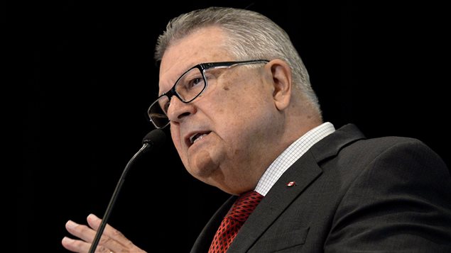 Le ministre de la Sécurité publique Ralph Goodale Le ministre de la Sécurité publique Ralph Goodale