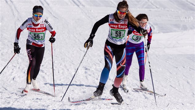 Magalie lors d'une compétition de ski de fond Magalie lors d'une compétition de ski de fond