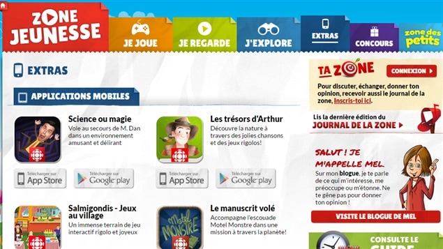 Les applications de la zone Jeunesse de Radio-Canada.ca Les applications de la zone Jeunesse de Radio-Canada.ca