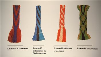 Différents motifs de ceintures fléchées Différents motifs de ceintures fléchées