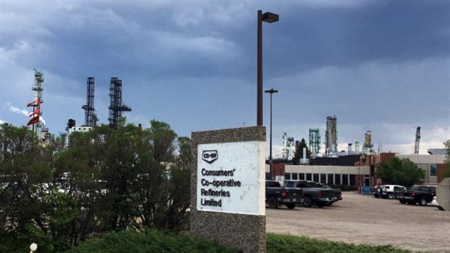La raffinerie Co-Op située dans le nord-est de Regina La raffinerie Co-Op située dans le nord-est de Regina