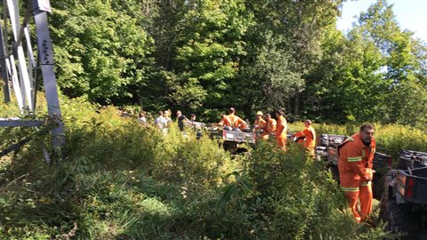Des employés d'Hydro-Québec Des employés d'Hydro-Québec