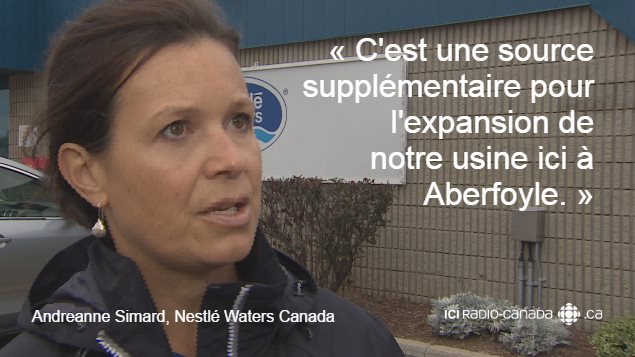 Andreanne Simard, gérante des ressources naturelles, Nestlé Waters Canada Andreanne Simard, gérante des ressources naturelles, Nestlé Waters Canada