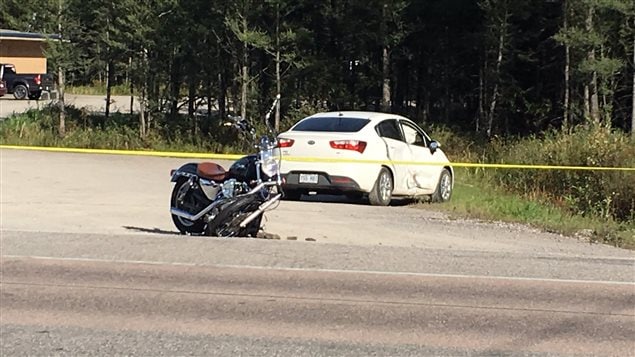 L'accident s'est produit devant l'hôtel motel Mont-Valin.