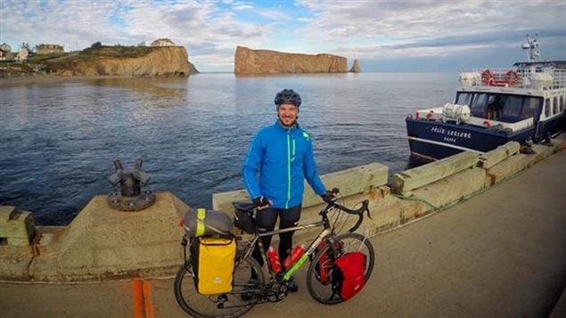 Gabriel Mailhot lors de son passage à Percé