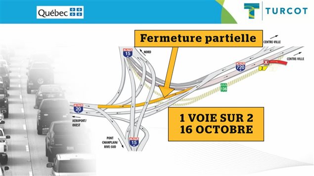 Première embûche, la réduction à une seule voie de la bretelle entre l'autoroute 20 et l'autoroute 720 est