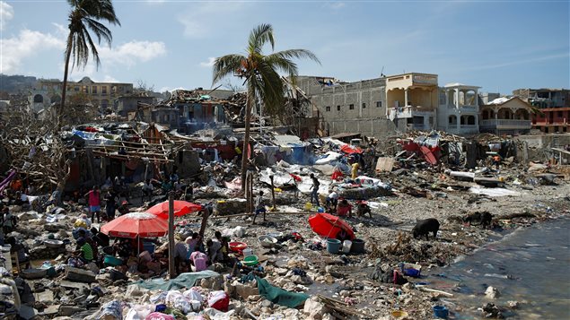 La plage de Jérémie après le passage de l'ouragan Matthew. La plage de Jérémie après le passage de l'ouragan Matthew.