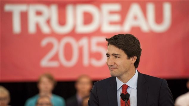 Justin Trudeau lors de la campagne électorale de 2015 Justin Trudeau lors de la campagne électorale de 2015