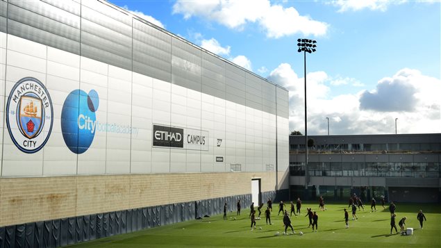 L'équipe de Manchester City à l'entraînement L'équipe de Manchester City à l'entraînement