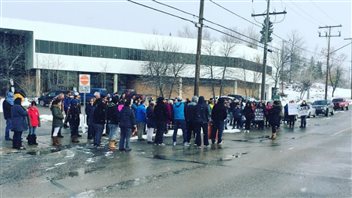 Une mobilisation a aussi eu lieu mercredi à La Ronge Une mobilisation a aussi eu lieu mercredi à La Ronge