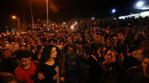 Des célébrations spontanées dans les rues d'Erbil. Des célébrations spontanées dans les rues d'Erbil.