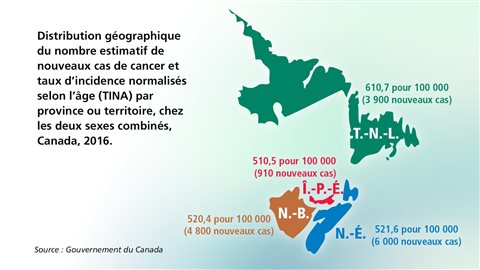 Distribution géographique du nombre de nouveaux de cas de cancer en 2016, en Atlantique. Distribution géographique du nombre de nouveaux de cas de cancer en 2016, en Atlantique.