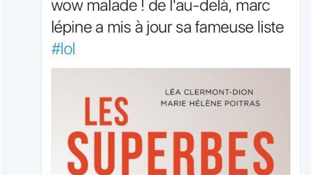 Le tweet de Vincent Olivier à propos du livre Les Superbes Le tweet de Vincent Olivier à propos du livre Les Superbes