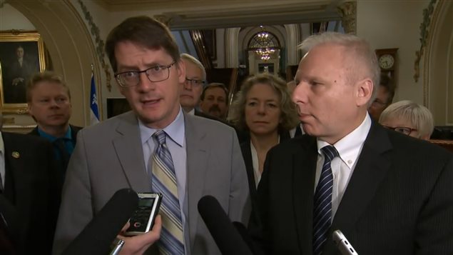 Sylvain Gaudreault et Jean-François Lisée Sylvain Gaudreault et Jean-François Lisée