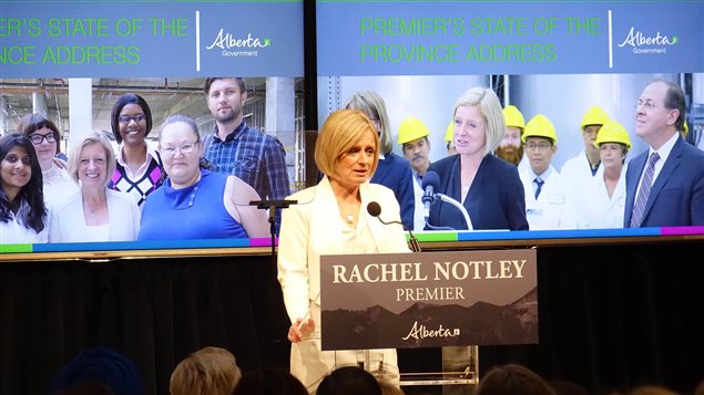 La première ministre albertaine Rachel Notley La première ministre albertaine Rachel Notley