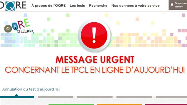 L'OQRE a annulé le test jeudi matin. L'OQRE a annulé le test jeudi matin.