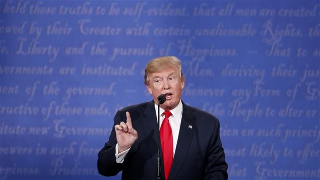 Donald Trump, lors du troisième débat Donald Trump, lors du troisième débat