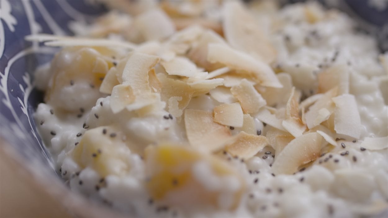 Pouding au riz, au coco et à la mangue Pouding au riz, au coco et à la mangue
