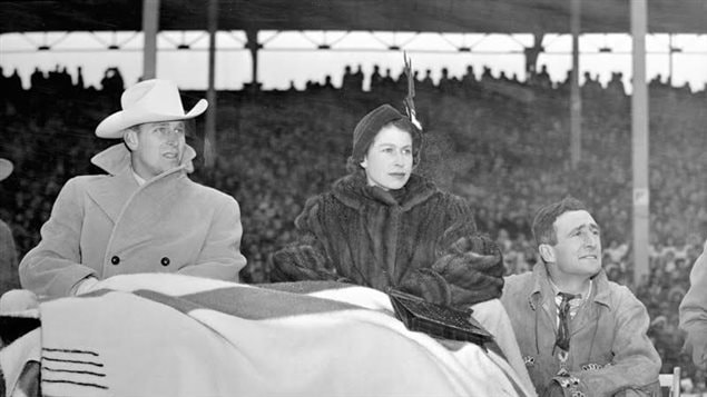 La reine Elizabeth II et le prince Phillip au Calgary Stampede 1951