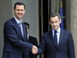 bachar al-Assad et Nicolas Sarkozy bachar al-Assad et Nicolas Sarkozy