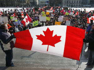 Manifestation contre la coalition, Ottawa. Manifestation contre la coalition, Ottawa.