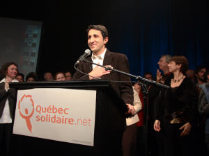 Amir Khadir le soir de son élection dans Mercier Amir Khadir le soir de son élection dans Mercier