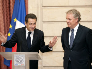Nicolas Sarkozy et Jean Charest Nicolas Sarkozy et Jean Charest