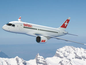 Appareil CS100 de Bombardier. Appareil CS100 de Bombardier.
