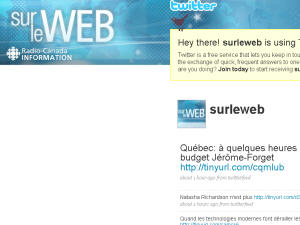 La page Twitter de Sur le web La page Twitter de Sur le web