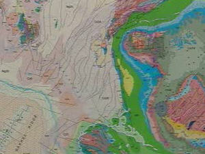 La carte géologique de l'Arctique (détail) La carte géologique de l'Arctique (détail)