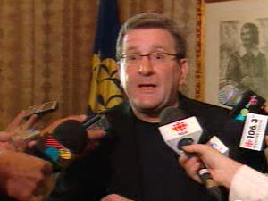 Le maire de Québec, Régis Labeaume, lors du point de presse Le maire de Québec, Régis Labeaume, lors du point de presse
