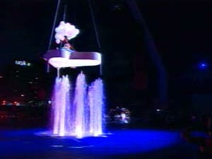Les jets d'eau de la place des Festivals Les jets d'eau de la place des Festivals