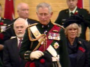 Le prince Charles est reçu par le régiment Black Watch. Le prince Charles est reçu par le régiment Black Watch.