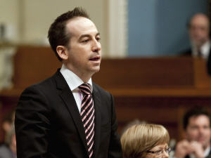 Le député péquiste Nicolas Girard, en Chambre. Le député péquiste Nicolas Girard, en Chambre.
