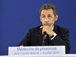 Le président Sarkozy, lors d'une conférence de presse mardi. Le président Sarkozy, lors d'une conférence de presse mardi.