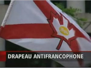 Le drapeau antifrancophone Le drapeau antifrancophone