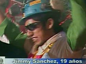 Jimmy Sanchez, le cinquième mineur secouru Jimmy Sanchez, le cinquième mineur secouru